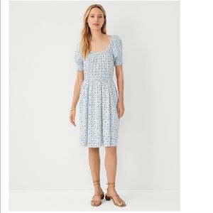 Ann Taylor NWT❗️Geo Shirred Flare Dress